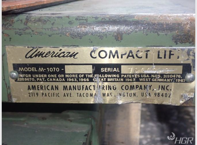 American Mfg Lift Table