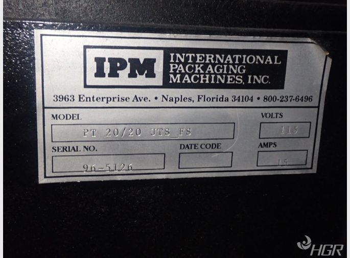 International Packaging Machines Inc International Packaging Machines Inc Pt 2020 Utsfs Stretch Wrapper