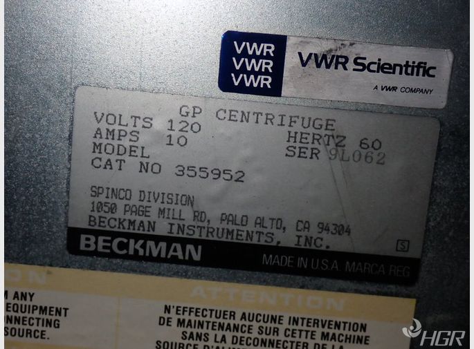 Beckman Centrifuge