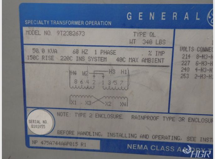 General Electric Transformer