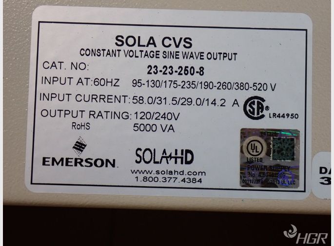Emersonsola Emersonsola 23232508 Constant Voltage Transformer