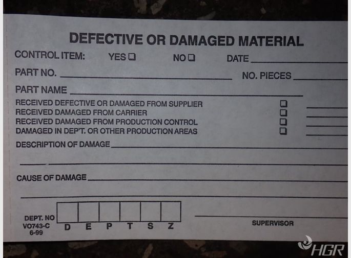  Damage Tags