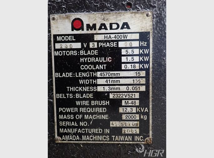 Amada Horizontal Band Saw