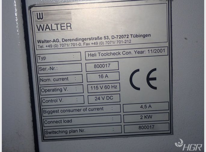 Walter Walter Heli Tool Check Tool Presetter