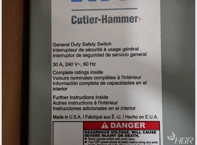 Eaton Non Fusible Disconnect