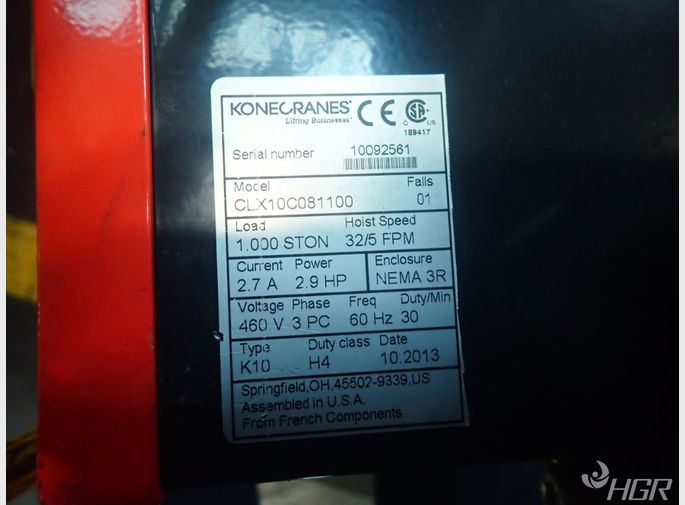Konecranes Konecranes Clx10c08110 Hoist