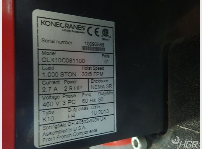 Konecranes Konecranes Clx10c08110 Hoist