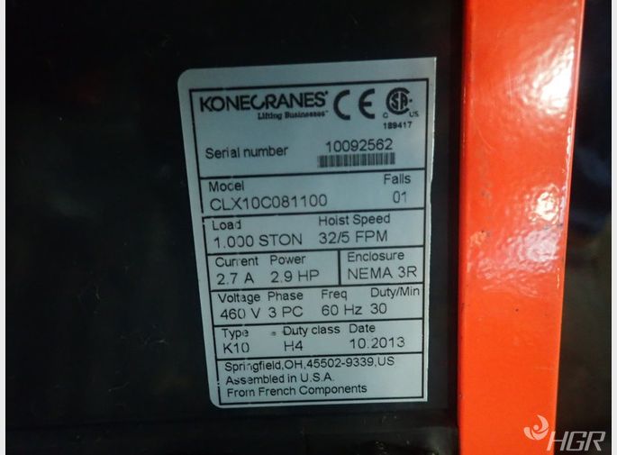 Konecranes Konecranes Clx10c08110 Hoist