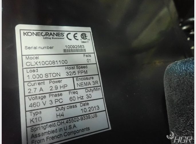 Konecranes Konecranes Clx10c08110 Hoist