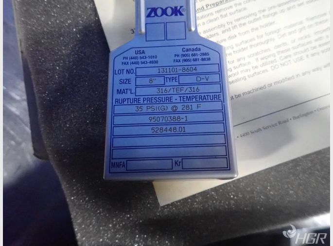 Zook Rupture Disk Holder