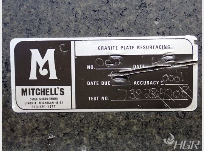 Mitchells Granite Surface Plate