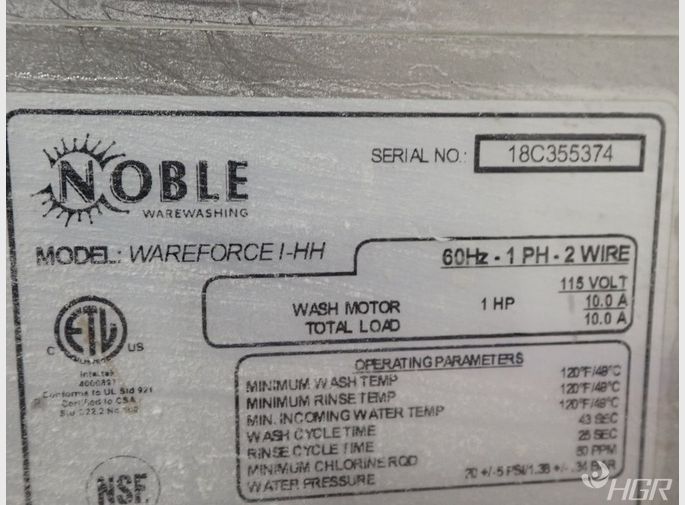 Noble Noble Wareforce 1hh Washer