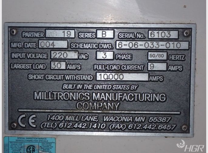 Milltronics Milltronics Partner Mb19 Cnc Vertical Mill