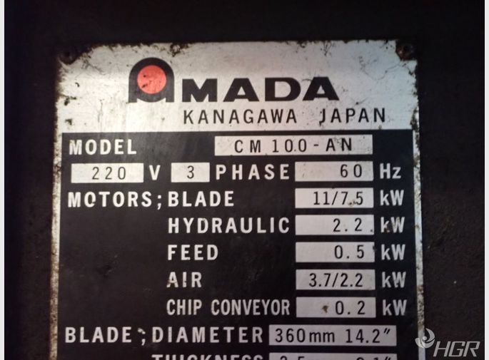 Amada Amada Cm100an Saw