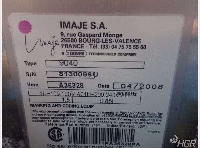 Markem Imaje Markem Imaje 9040 Ink Jet Printer