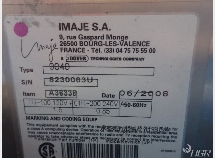 Markem Imaje Markem Imaje 9040 Ink Jet Printer
