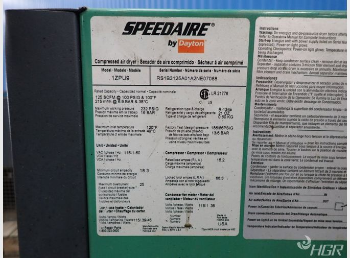 Speedaire Air Dryer