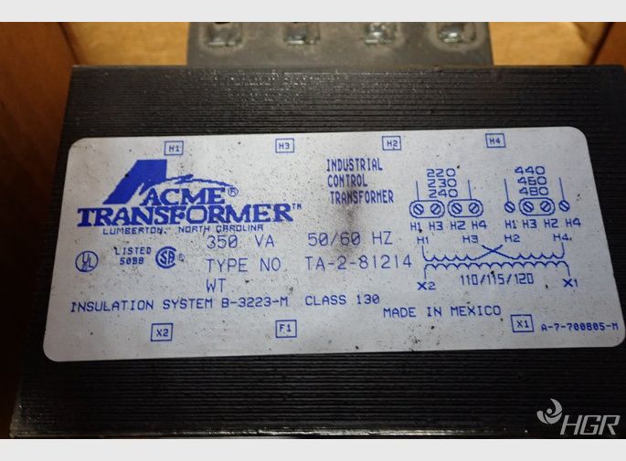 Acme Industrial Control Transformer