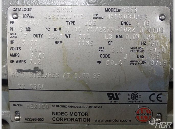 Used Nidec Motor | HGR Industrial Surplus