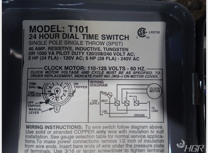Intermatic Inc 24 Hour Dial Time Switch