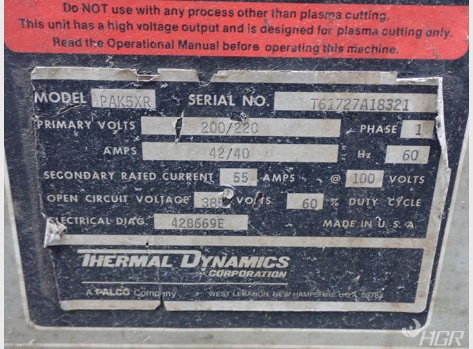 Thermal Dynamics Plasma Cutter