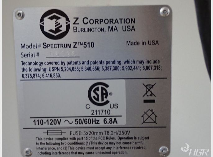 Z Corporation Z Corporation Spectrum Z 510 3d Printer