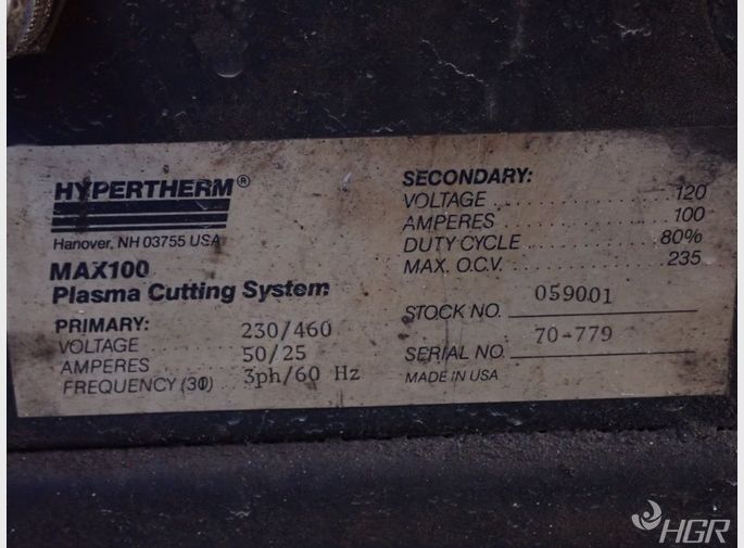 Hypertherm Plasma Cutting Sytem