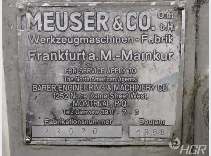 Meuser  Company Meuser  Company Gap Bed Lathe