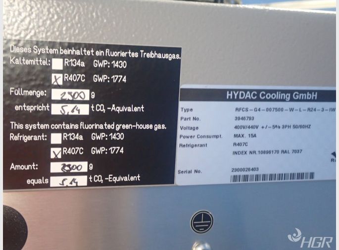 Hydac Hydac Rfcsg4007500wlr243iw Chiller