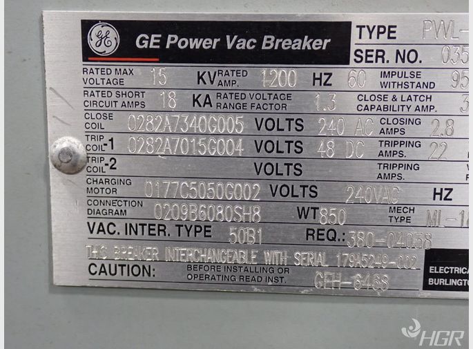General Electric General Electric Powervacvlpwl1385001 Power Vac Breaker