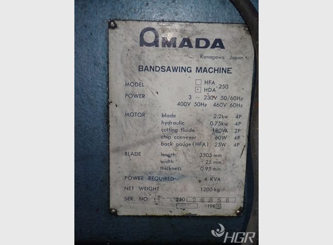 Amada Horizontal Band Saw