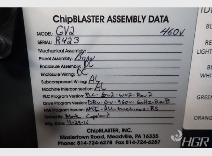 Chip Blaster Chip Blaster Gv2 High Pressure Coolant System
