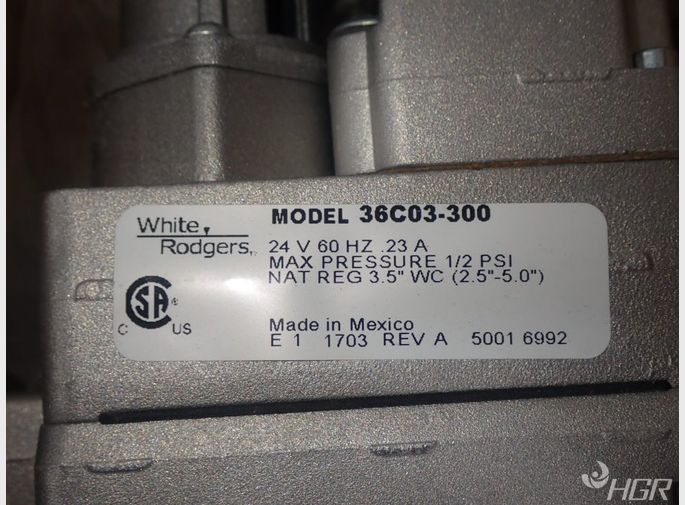 White Rogers Universal Combination Gas Valve