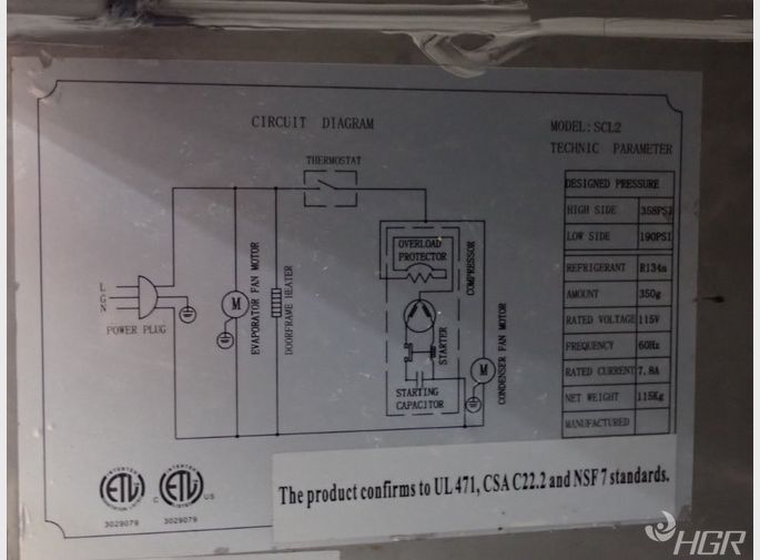 2 Door Refrigerator Serving Station