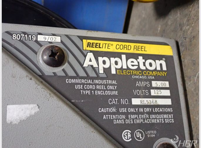 APPLETON REELITE cord reel Used in working good condition . NO