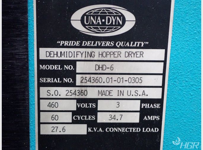 Unadyn Dehumidifying Hopper Dryer