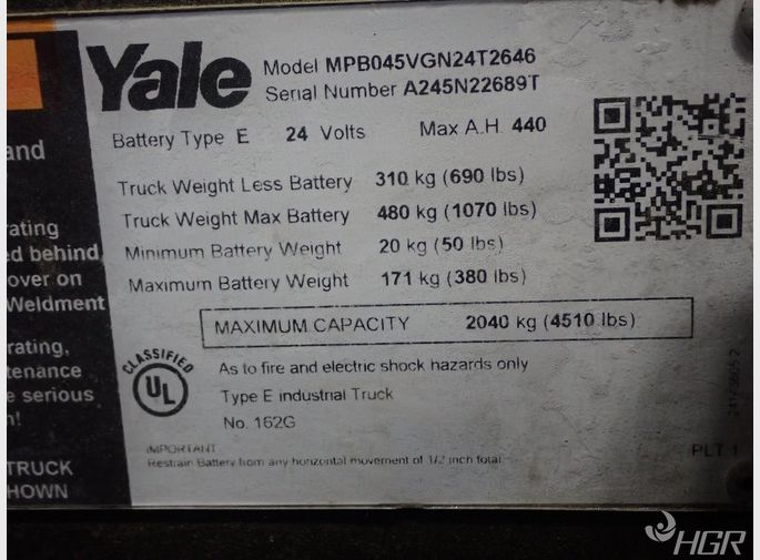 Yale Electric Pallet Jack