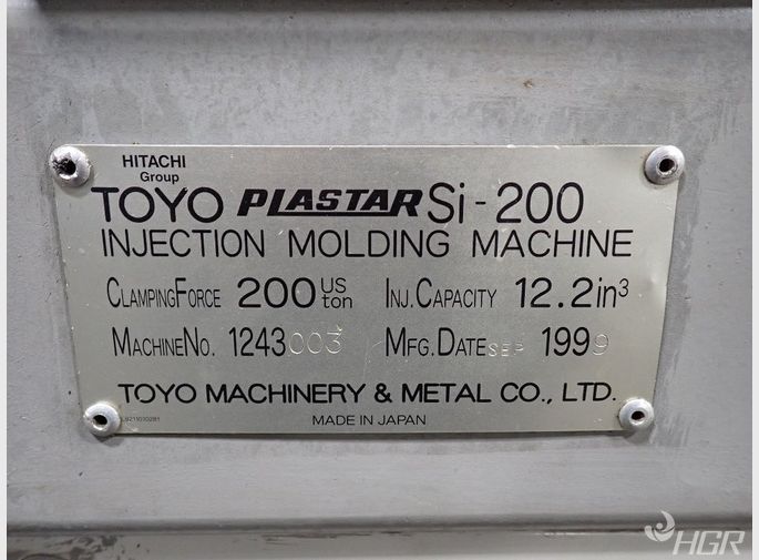 Toyo Machineryplastar Injection Molder