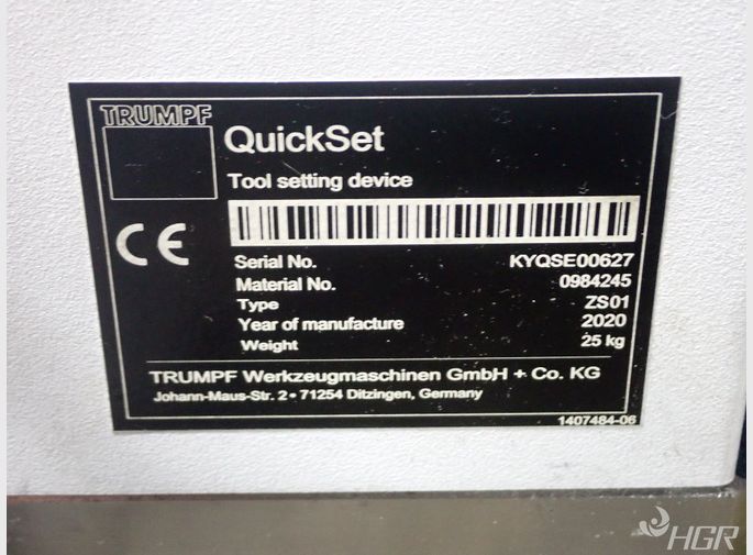 Trumpf Quickset Tool Setter