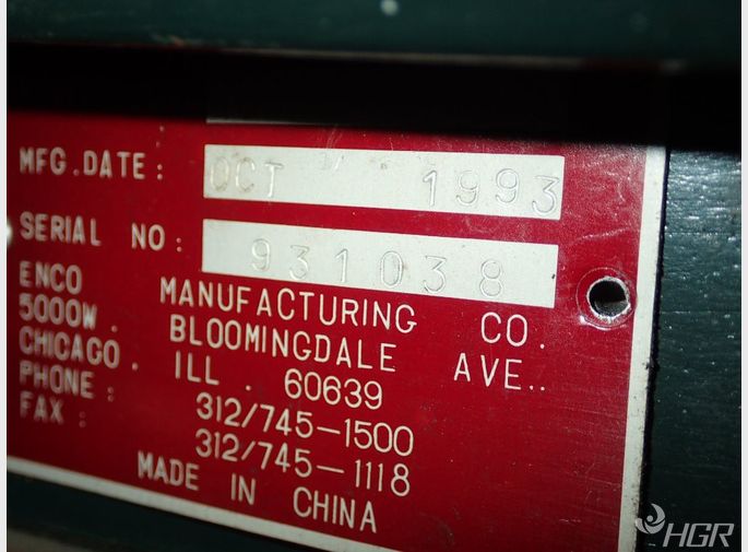 Used Enco Finger Brake HGR Industrial Surplus