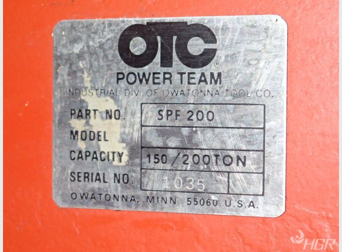 Otc   Power Team  Hydraulic  H  Frame Press