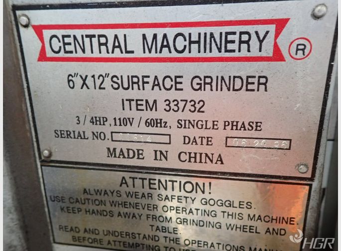 Central Machinery Surface Grinder
