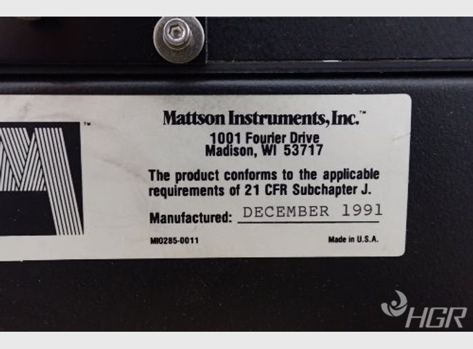 Mattson Spectrometer