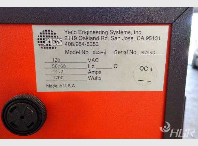 Yield Engineering Systems Yield Engineering Systems Yes  8 Laboratory Oven