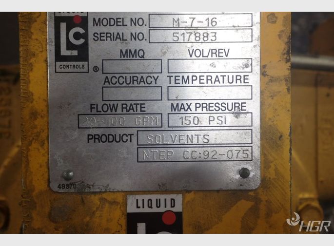 Liquid Controls Positive Displacement Meter