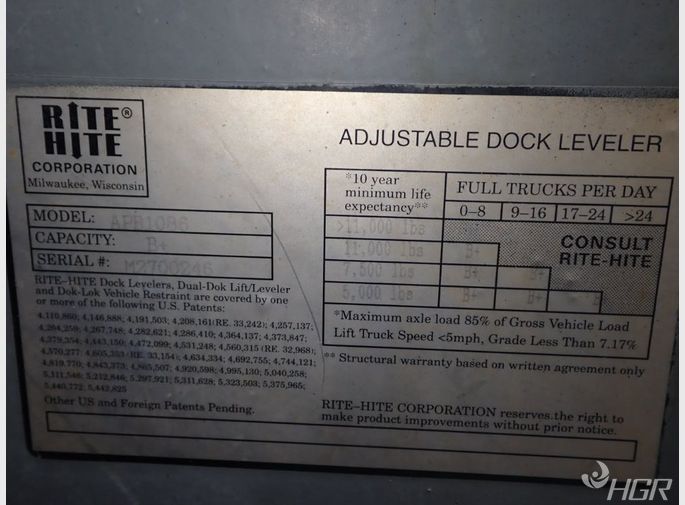 Rite Hite Dock Leveler