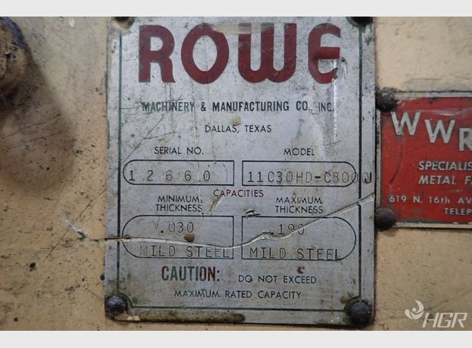 Rowe Rowe 11c30hdc8000 Straightener With Cradle