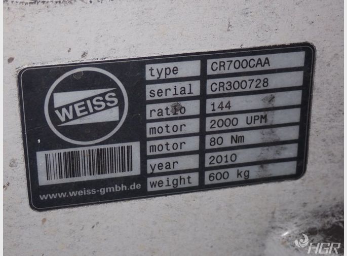 Weiss Weiss Cr700caa Rotary Table