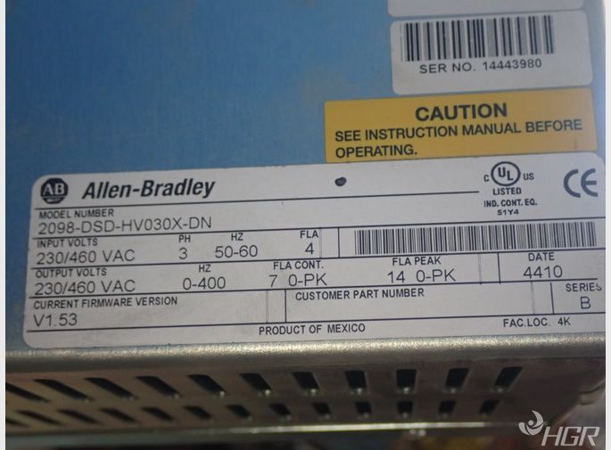 Allen Bradley Allen Bradley 2098dsdhv030xdn Drive
