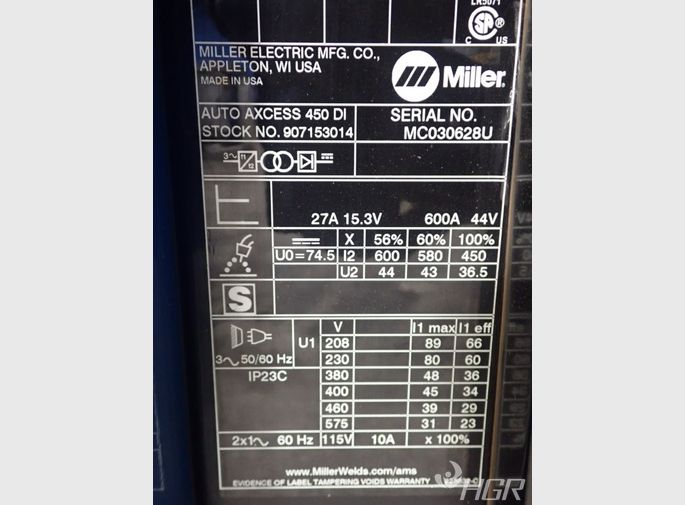 Miller Miller Autoaxcess 450di Welder